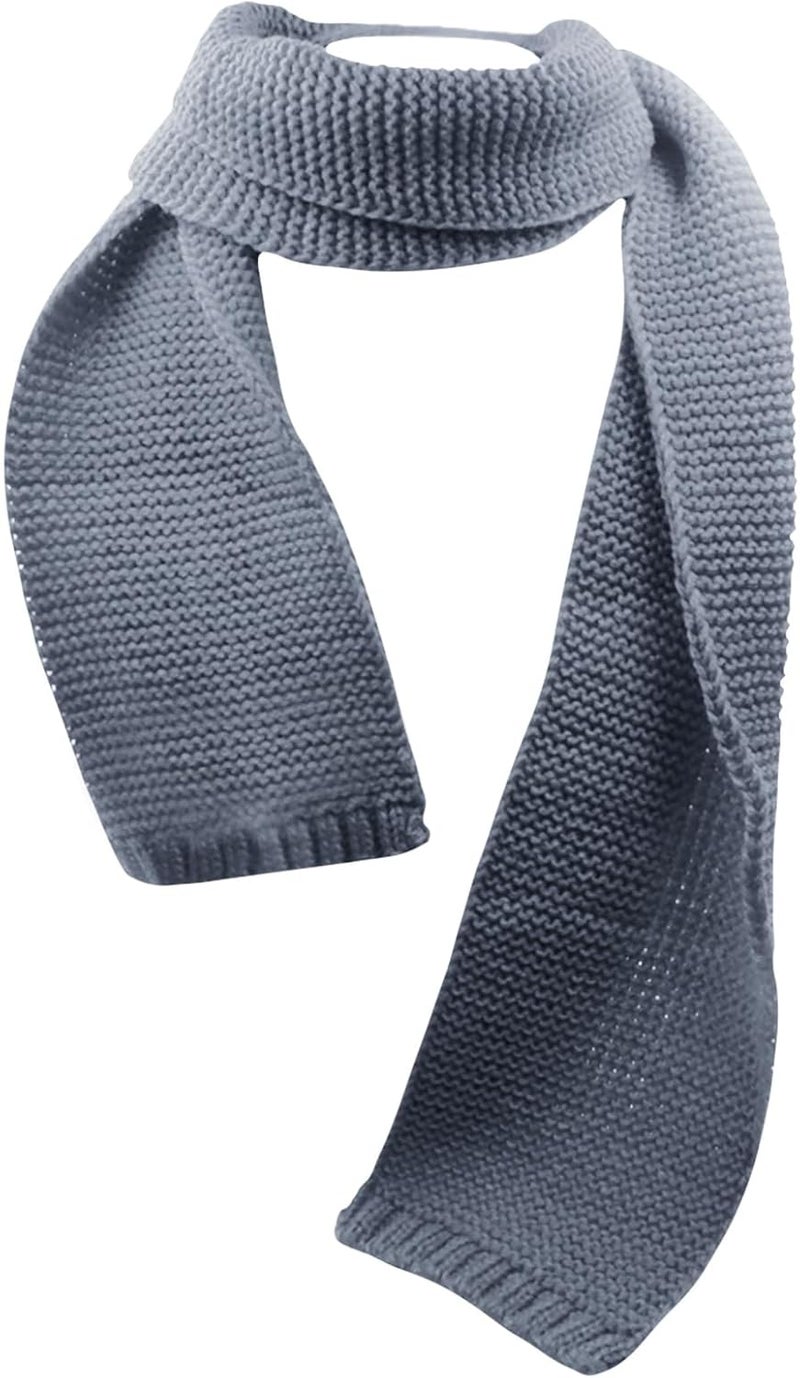 Piewag Kids Knit Scarf Toddler Winter Warm Scarves Neck Warmer Fashion Solid Color Scarf for Boys Girls - Image 2